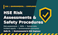 write your hse risk assessment, safety procedures and ehs documents