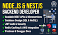 build scalable backend and apis in node js nestjs and sql nosql