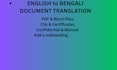 do professional  english  to  bengali  document and PDF  translation