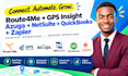 integrate route4me gps insight azuga netsuite quickbooks zap