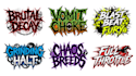 create powerviolence, grindcore and fastcore logo