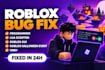 roblox bug fix programmer lua scripter roblox gui roblox halloween event obby