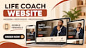 design a coaching website for trainer, speaker, therapy and business website