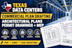 draft texas commercial data center architectural, permit drawings, mep drawing