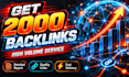 build 2000 backlinks for off page promotion
