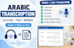 do professional arabic audio transcription