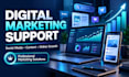 create social media content and a digital marketing