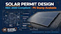design solar permit package with sld site plan and 3d layout