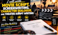 write movie script, screenwriting, character dialogue, theater script writing