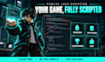 develop roblox game, combat system, vfx, fighting and rpg script, roblox ui