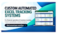 build automated excel trackers for income, expenses, sales and inventory