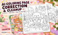 fix and clean up ai generated coloring book pages