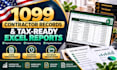 organize 1099 contractor payments and prepare tax ready excel reports