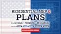 draw residential mep electrical plumbing mechanical plans
