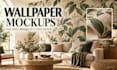 create realistic wallpaper and wall art interior mockups