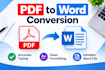 convert PDF to word and type scanned documents