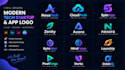 design modern tech, startup and app logo