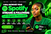 increas spotify followers,spotify stream,monthly listener,spotify promotion