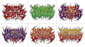 create brutal death slam goregrind and deathgrind lettering