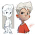 draw a cartoon characters in a funny sketch