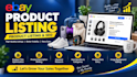 write ebay product listings, titles, descriptions and SEO drafts