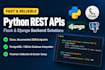 build a python flask or django rest API for your app