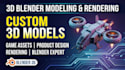 create custom blender 3d models and low poly game assets in blender