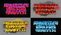 make a graffiti logo with real spray paint textures