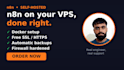 install n8n on your vps with docker, SSL and automatic backups