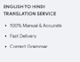 manually translate english questions and content into hindi
