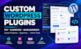develop a custom wordpress plugin in PHP