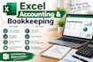 do excel bookkeeping , accounting and financial reports