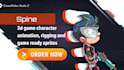 create spine 2d game character animation, rigging and game ready sprites