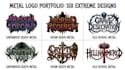 design cavernous death, doom death and old school metal logo