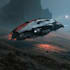 futuristic spaceship art and custom scifi spacecraft illustration