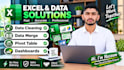 data cleaning, data merge, pivot table, dashboards