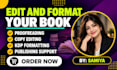 do book editing, proofreading and formatting for amazon KDP