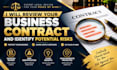 review your business contract and identify potential risks