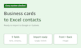 turn your business cards into an excel contact list