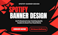 do modern web banner, spotify, youtube and etsy banners