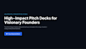 design a professional canva pitch deck and presentation