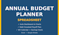 deliver a ready made annual budget planner with dashboard