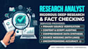 do deep research, fact checking, and source verification