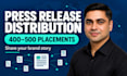 do press release distribution with PR backlinks on 400 or 500 sites