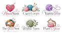 design a professional knitting, crochet, wool, thread, textile, sewing yarn logo