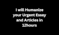 humanize ai content, ai content editing, rewrite ai content and proofreading too