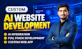 develop full stack custom ai website, full stack ai software with ai integration
