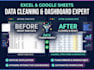 masterfully handle excel data cleaning, analysis, dashboards