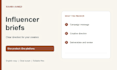 write influencer campaign briefs for instagram or tiktok