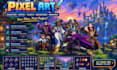 do pixel art background pixel sprite sheet animation pixel tilesets game assets